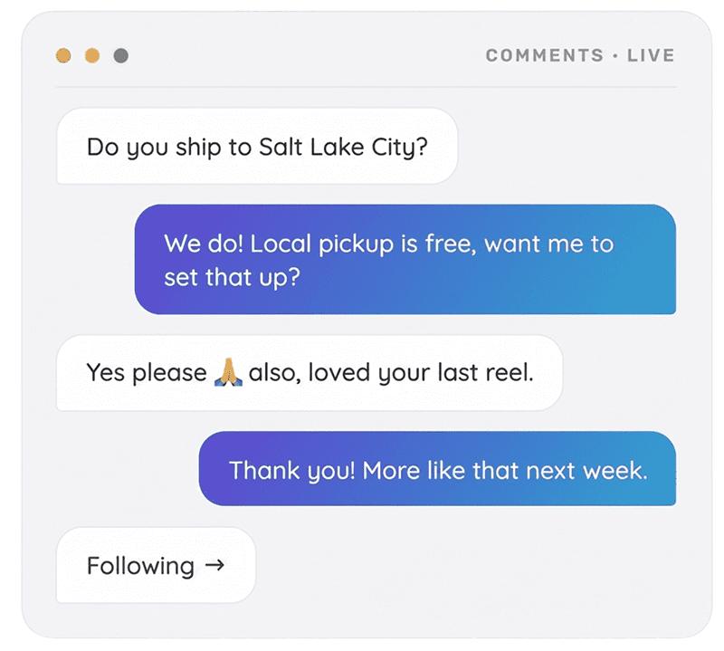 Direct message conversation