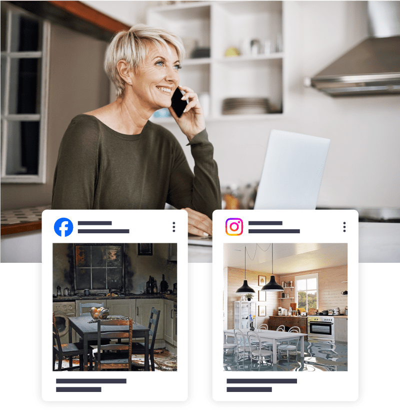 man looking at social media Posts for electricians