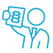 Chiropractor looking at X-Ray Icon
