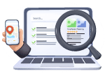 Cartoon icon of a Google Listing for a plumbing business